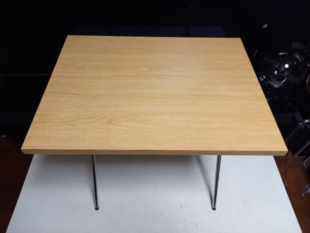 1980's　ミッドセンチュリー　モダン　メタル　ウッド　折り畳み式　テーブル