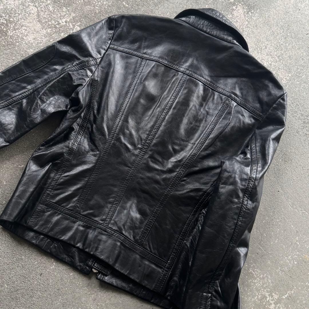 DKNY マルチポケットゴートレザージャケット　leather jacket
