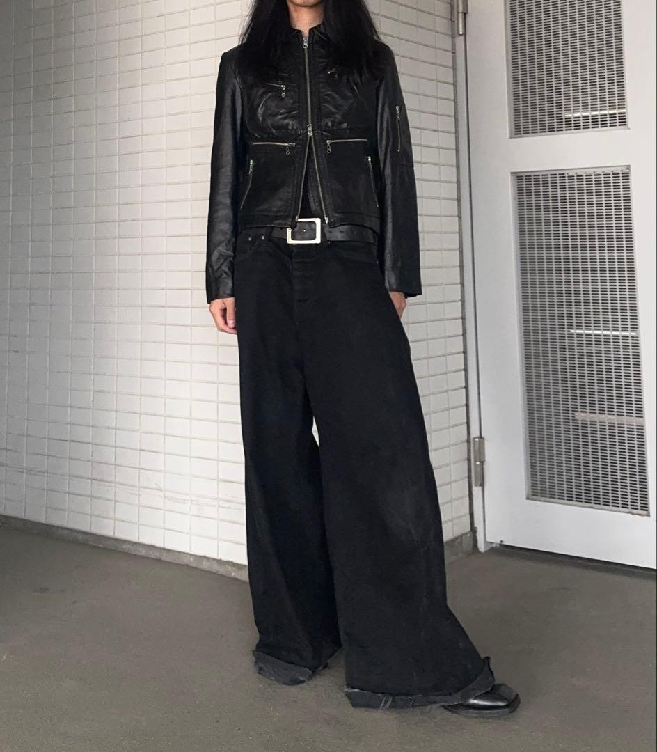 DKNY マルチポケットゴートレザージャケット　leather jacket