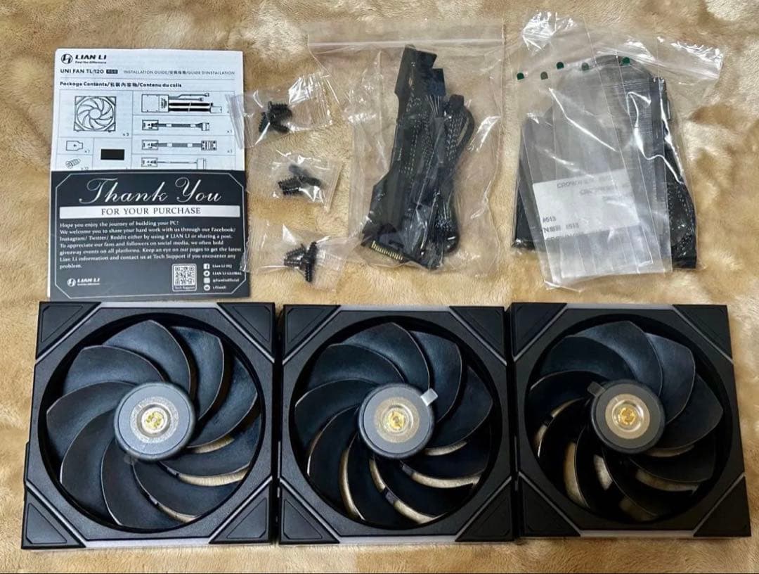 LIAN LI UNI FAN TL120 RGB PCケースファン 3個セット