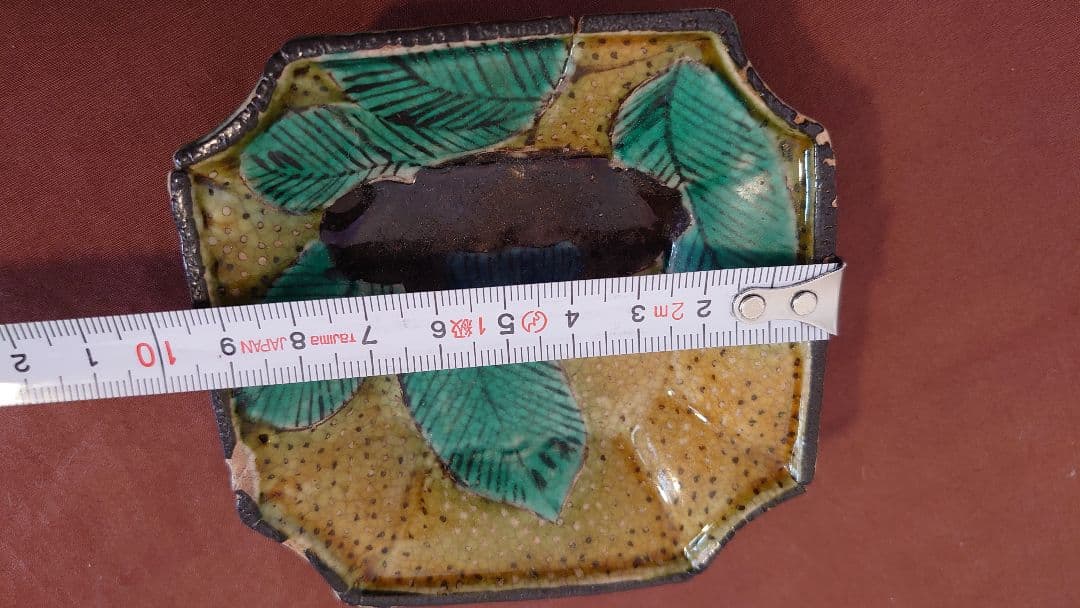 吉田屋　古九谷　九谷焼　青九谷　青手　華の図　１客