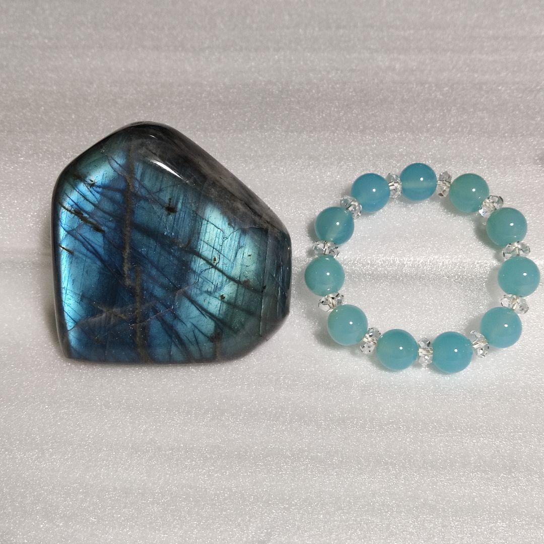 パワーストーン　天然石　原石　ラブラドライト　267g　No.89