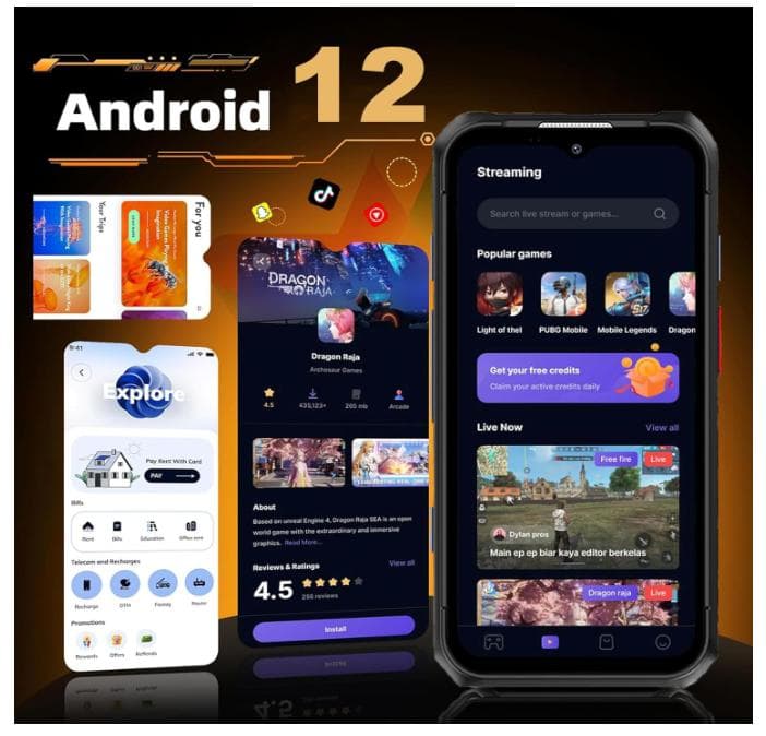 ミニスマホ 3.88インチ Android 12 スマートフォン 防水・防塵