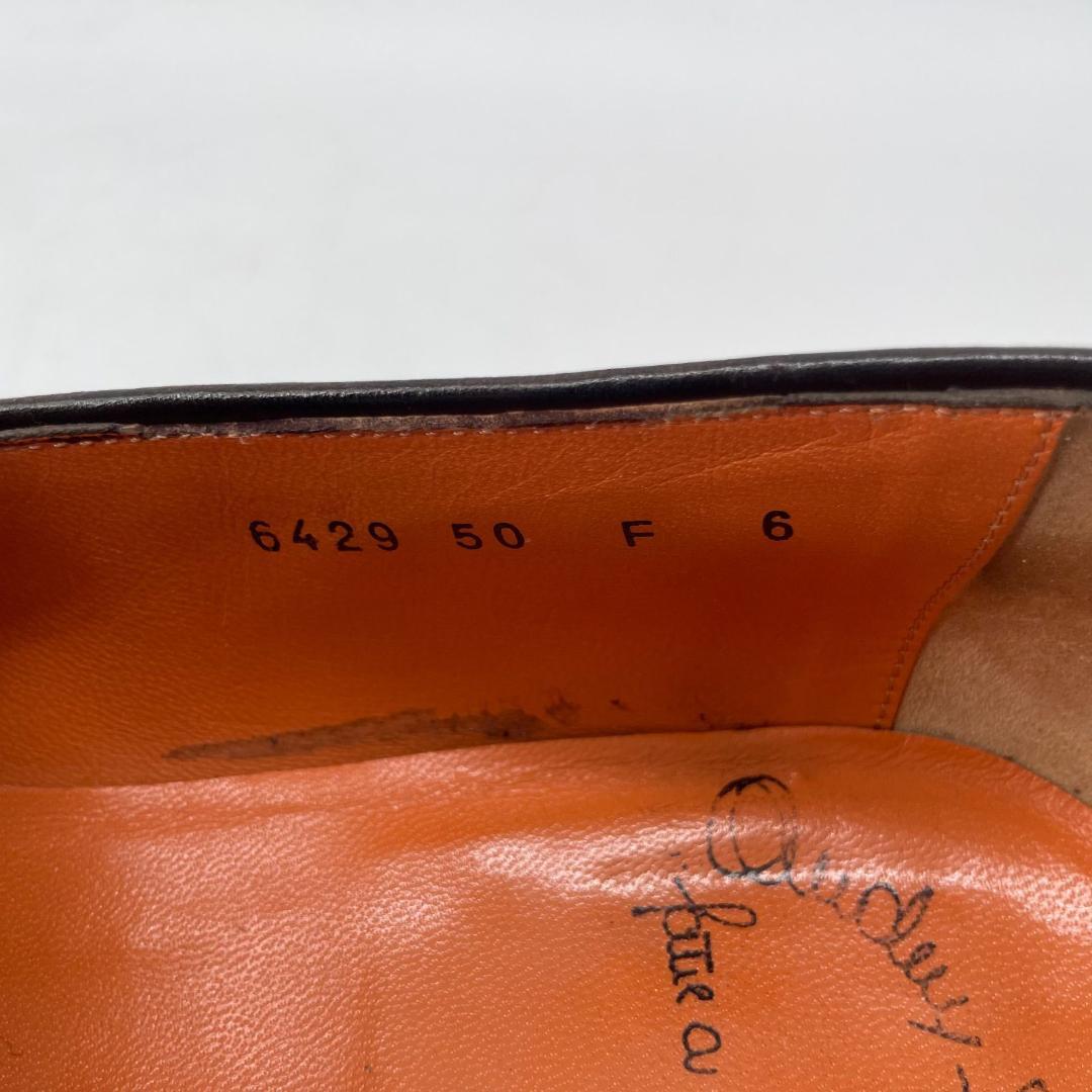 16072✨良品✨サントーニ スエード タッセルローファー 6 1/2 ブラウン