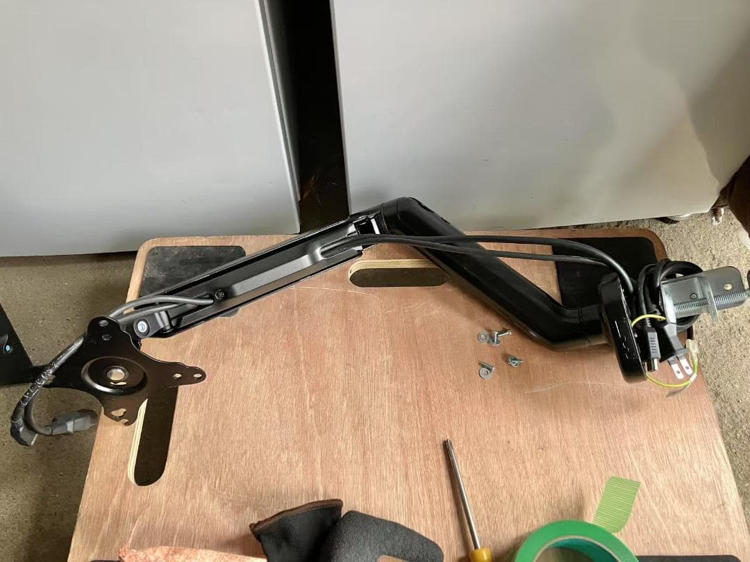 JC105-IODATA KH245V ブラック、モニター用シングルアーム付