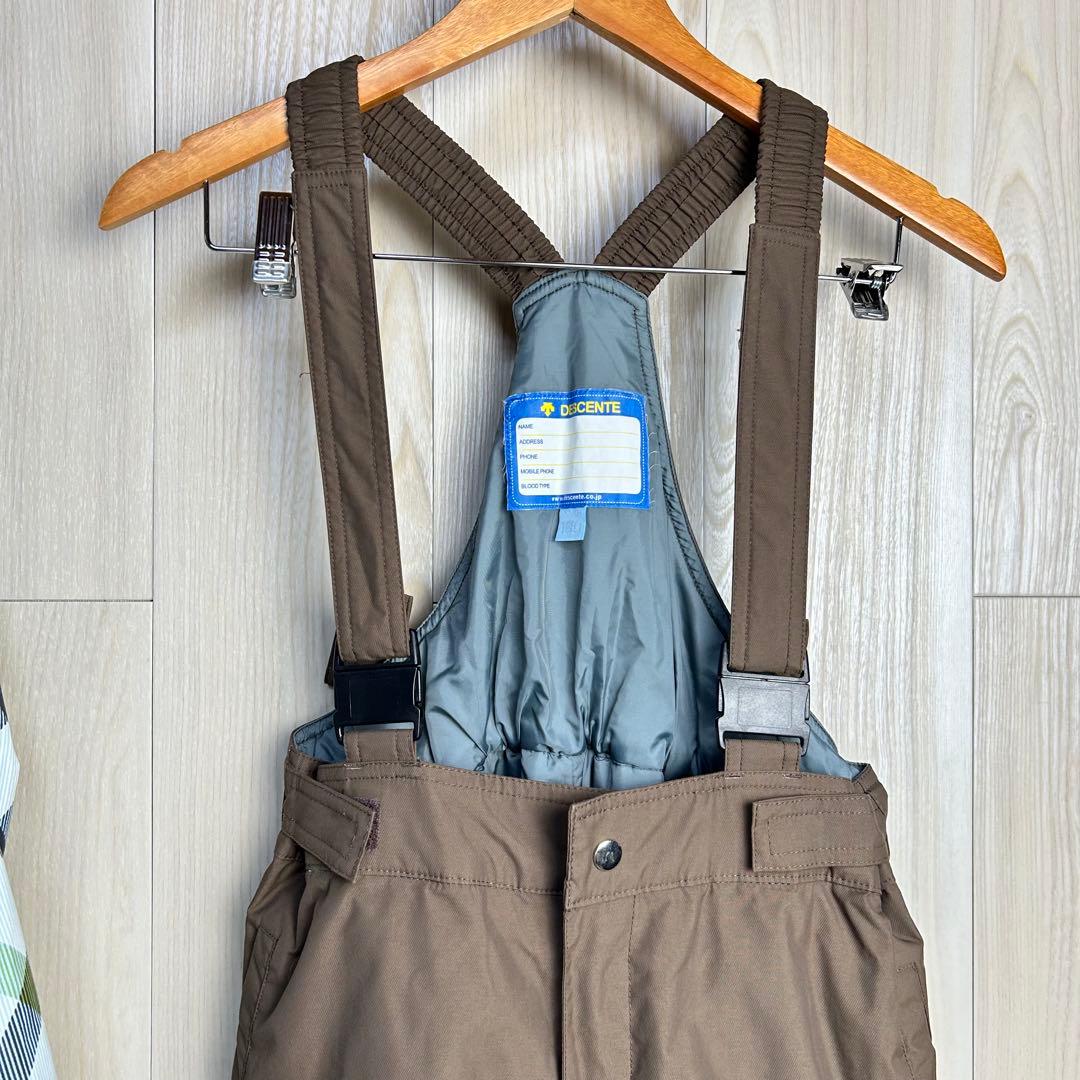 【スキーウェア】DESCENTE スノーボードウェア 160cm チェック柄