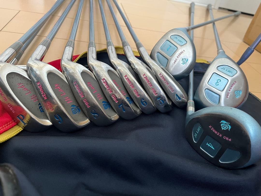 FILA キャディバッグ & クラブ12本セット　レッド