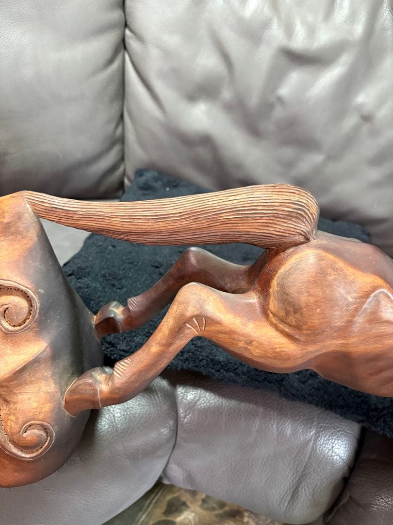 木製　置物　馬　ウマ