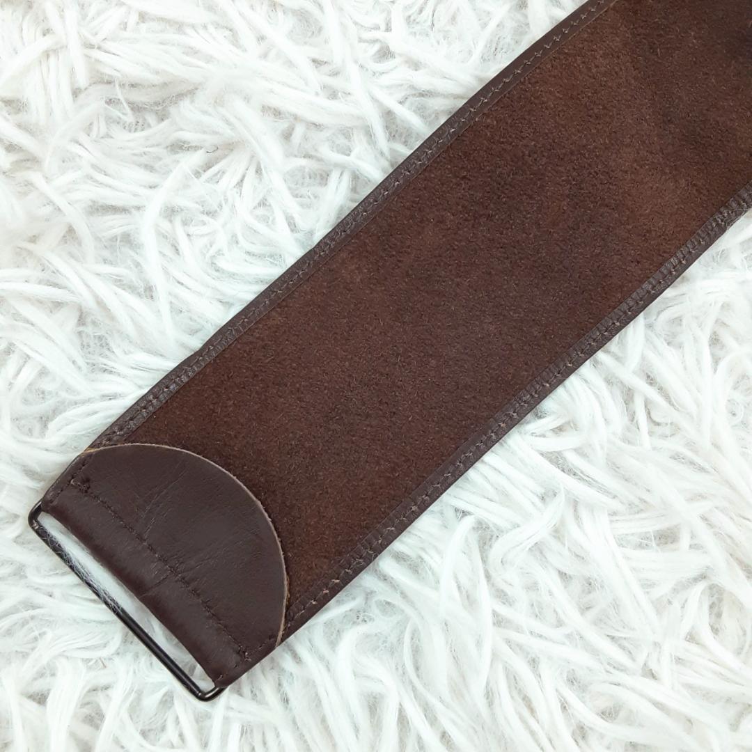 美品◎イヴサンローラン YSLロゴ ベルト ブラウン 本革 90s ヴィンテージ