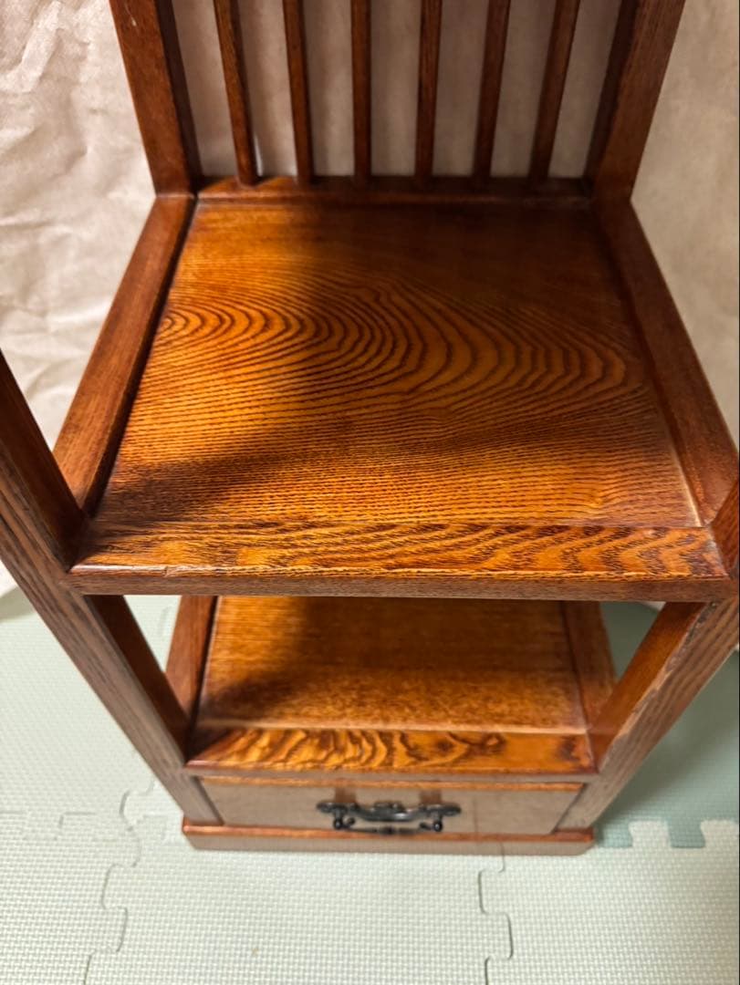 レトロ　アンティーク　3段棚　飾り棚　シェルフ