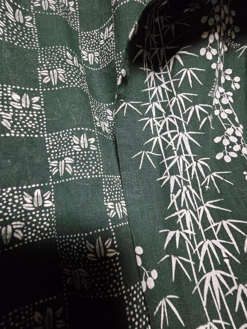 ★★年末まで、日本橋竺仙超レア 籠染 竹×萩 良柄★