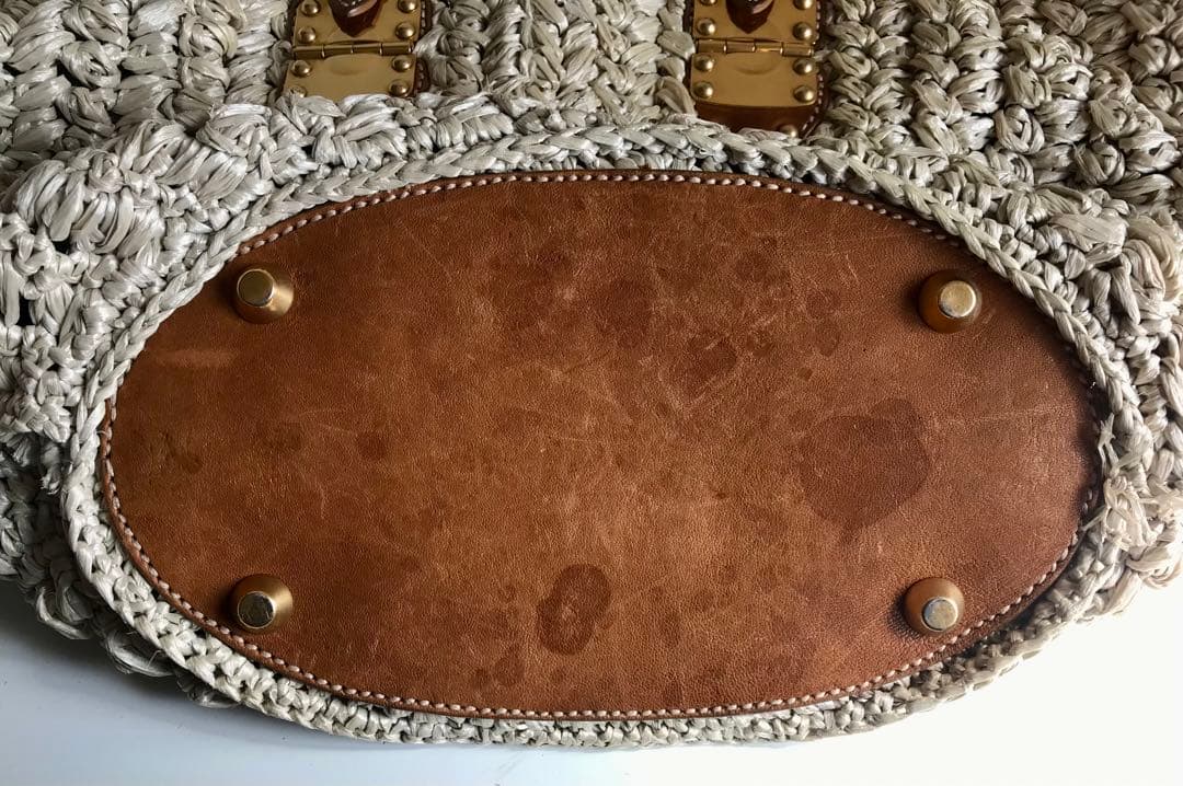 miu miu かごバッグ ミュウミュウ　ラフィア