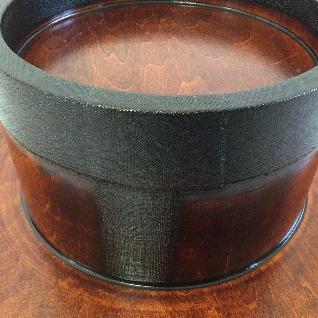 漆器 飾り台 丸台 高足台 天然木 B642