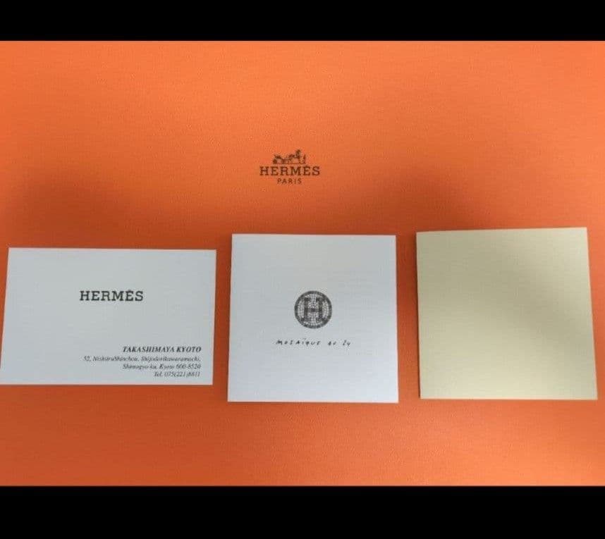 HERMES エルメスモザイク ヴァンキャトル プラチナ プチカレ（プレート）