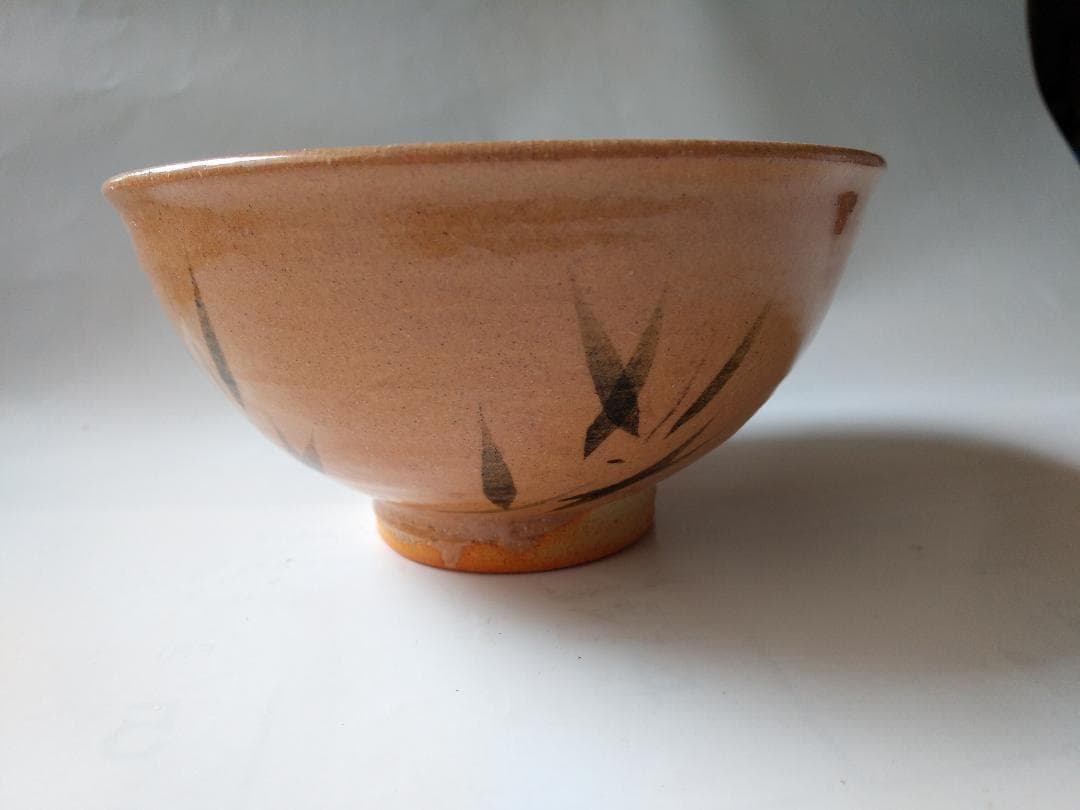 唐津焼 中里嘉孝 作 絵唐津 茶碗 共箱 共布 栞 茶道具 抹茶碗 新品 未使用