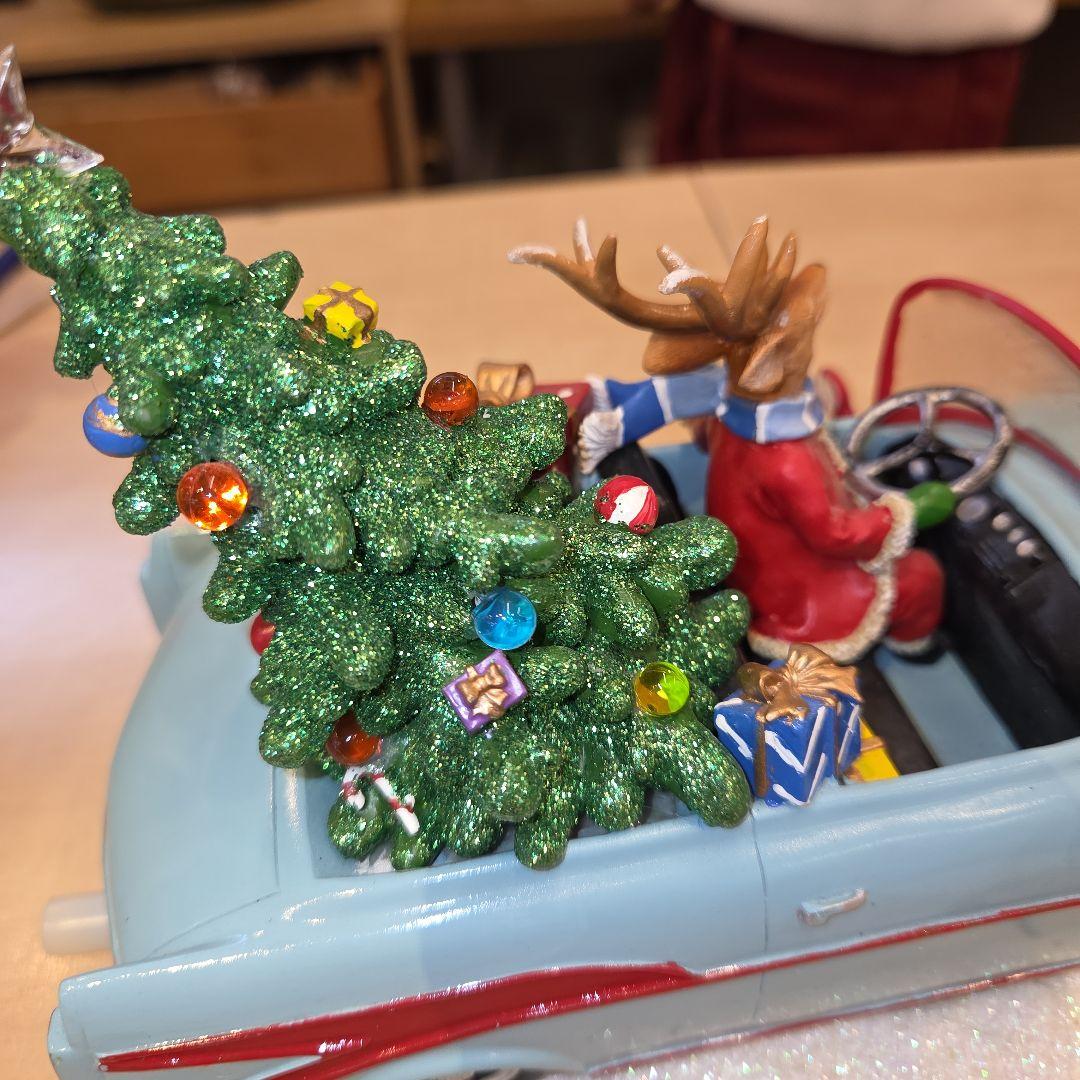 クリスマス トナカイ フィギュア付きオープンカー