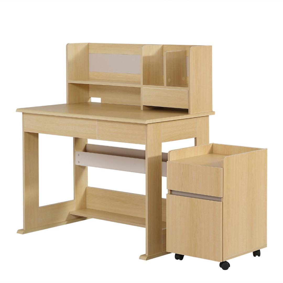 学習机 ジュニア学習デスク 勉強机 勉強デスク コンパクト ワゴンパソコンデスク