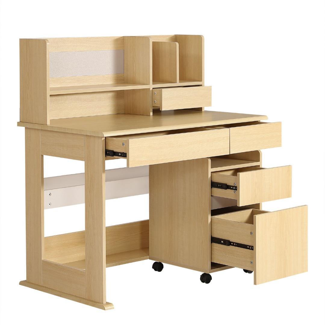 学習机 ジュニア学習デスク 勉強机 勉強デスク コンパクト ワゴンパソコンデスク