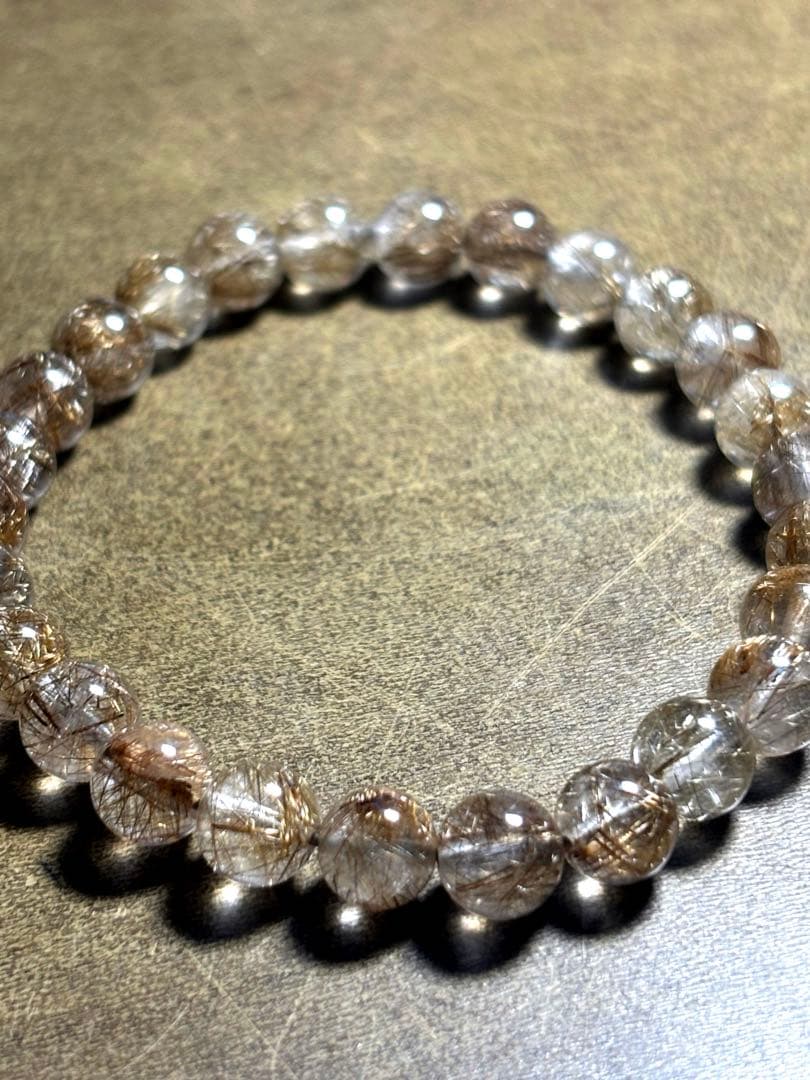 シルバールチルブレスレット7㎜　ハイグレード（新品未使用）高品質透明感針しっかり