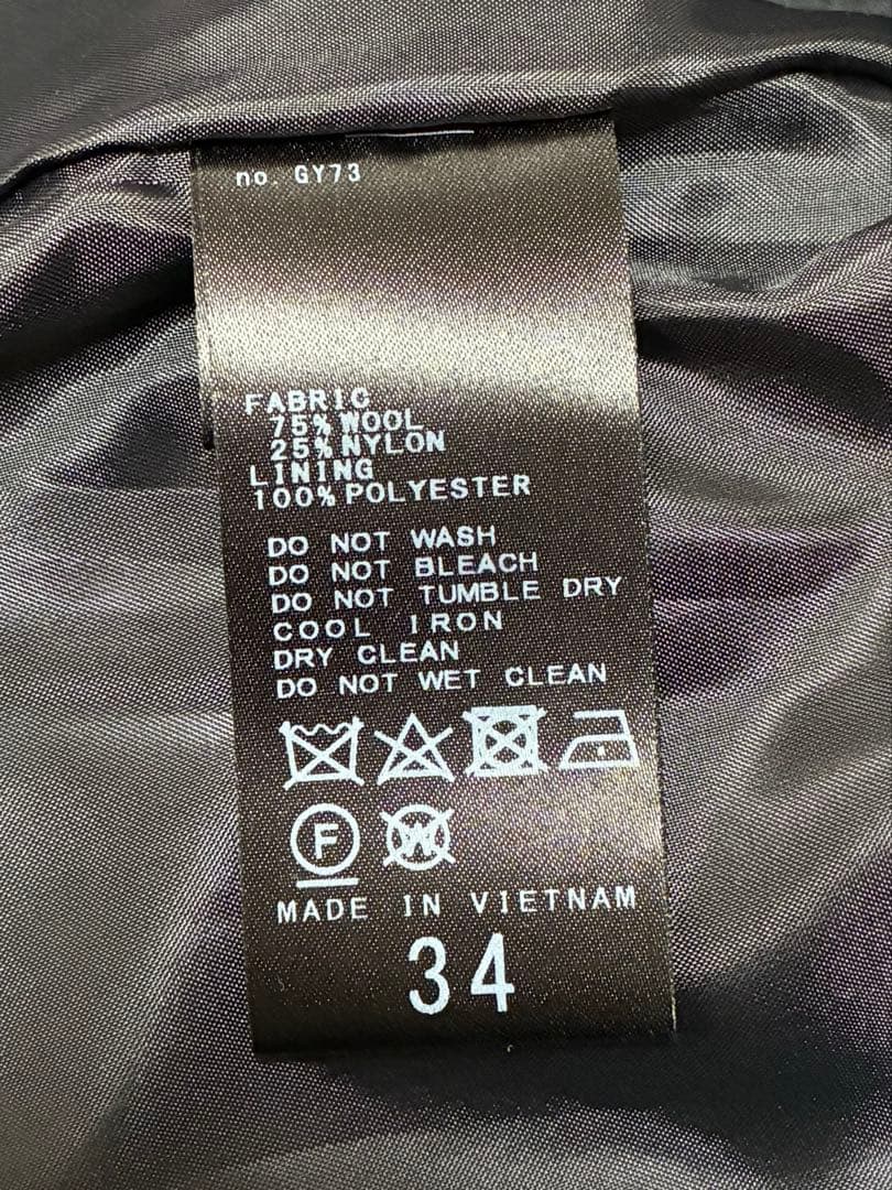 スピックアンドスパン　モッサステンカラーショートコート　34黒