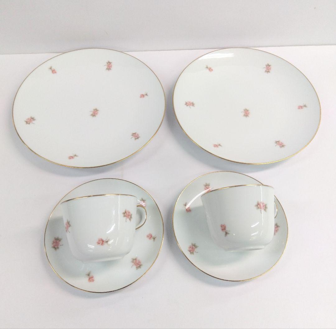 大倉陶園 コーヒーカップ 花柄 中皿 プレート 洋食器 食器 ソーサー