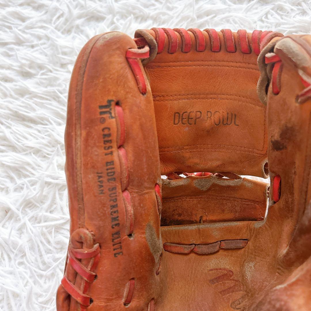 日本製　ミズノプロ　グローブ　ロゴ　ブラウン