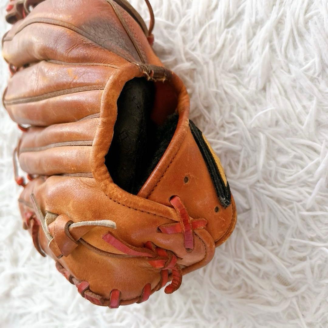 日本製　ミズノプロ　グローブ　ロゴ　ブラウン
