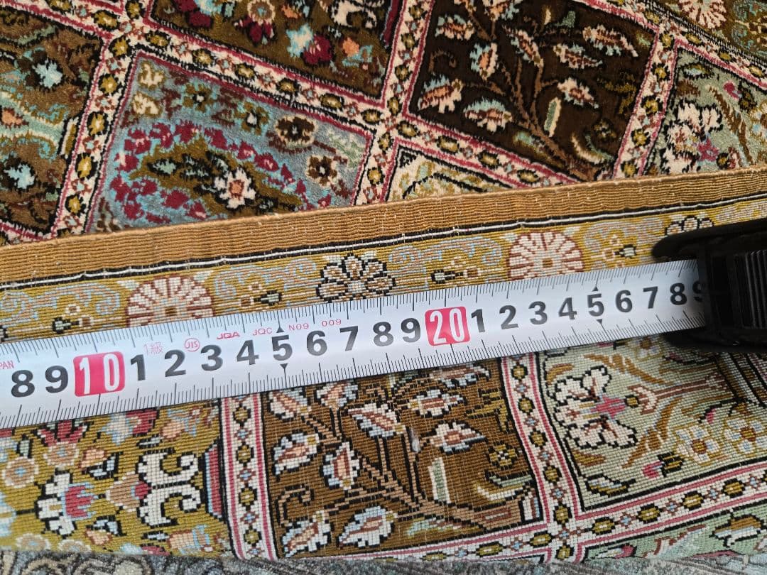 ペルシャ絨毯ライナークム産本物手織り新品35x191cm 新品サイン有りオススメ