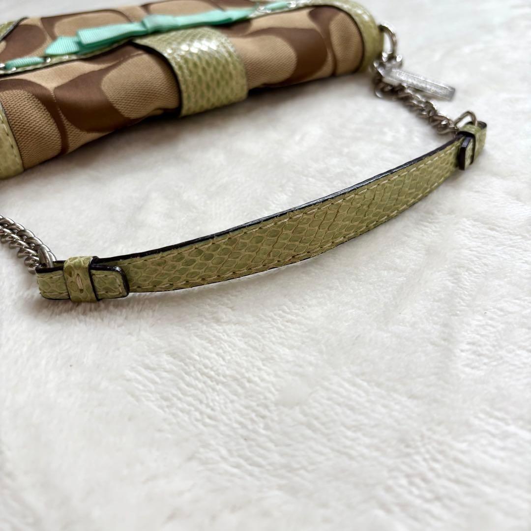 バッグ Coach Soho Python Stone Shoulder Bag