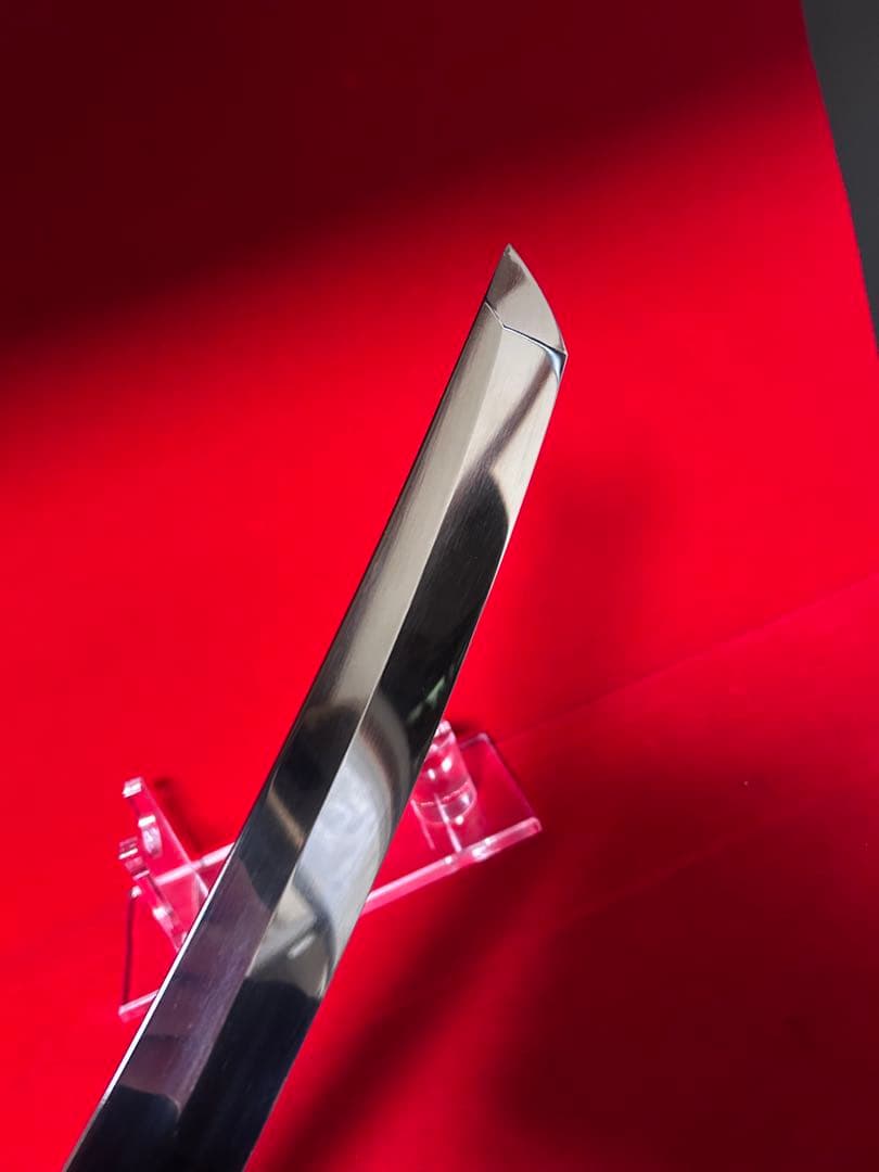 包丁　先丸型　マグロ包丁　尺ニ　鬼反り　鏡面仕上げ　切味抜群　箱付　未使用品