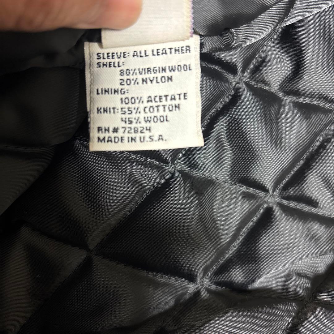 【早い者勝ち】訳ありゴールデンベアスタジャン黒ブラックレザーMサイズスタジャン