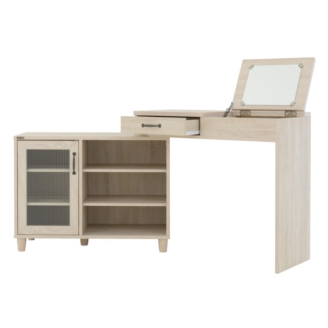 【オークナチュラル】自由に配置！たっぷり収納のお洒落ドレッサー