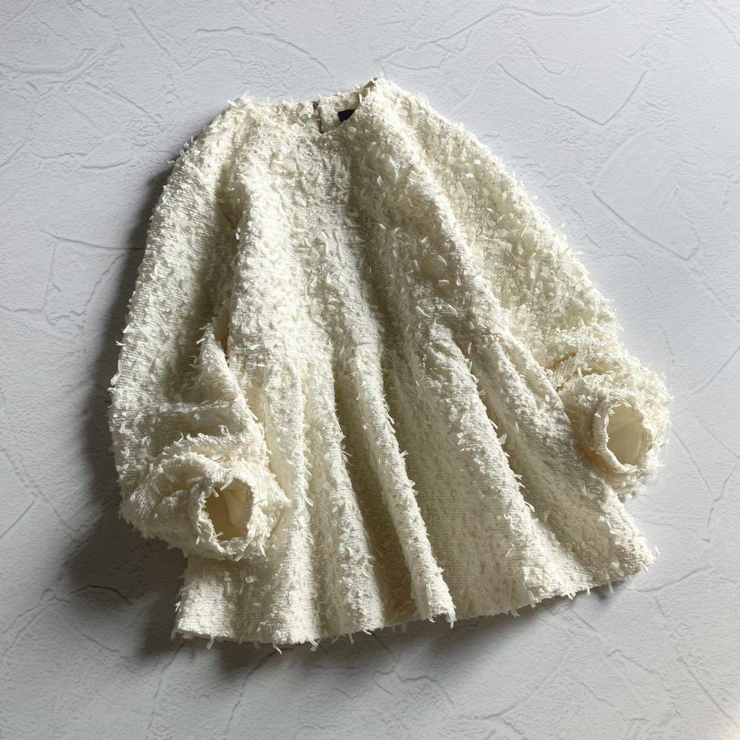 ✨極美品✨SONO ソーノ エアリーツイード ティアードフレアブラウス ペプラム