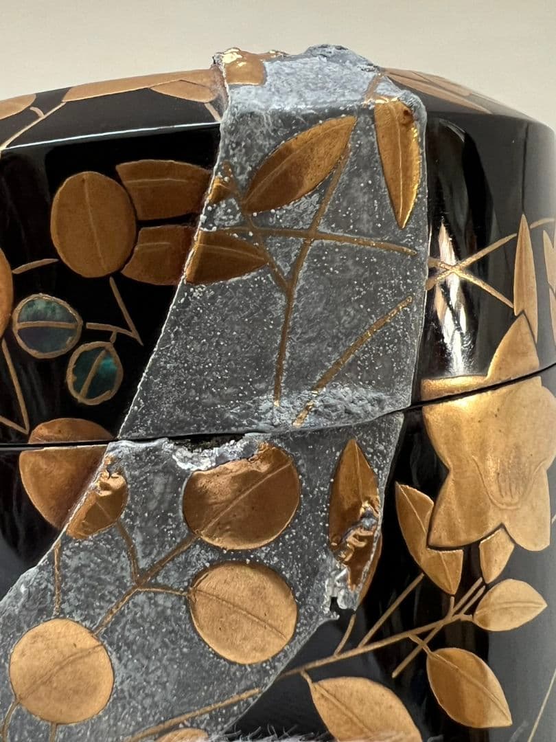 武蔵野 雪吹(ふぶき)棗 3代清石 (川谷内正廣) 堀内宗完箱書き 茶道具