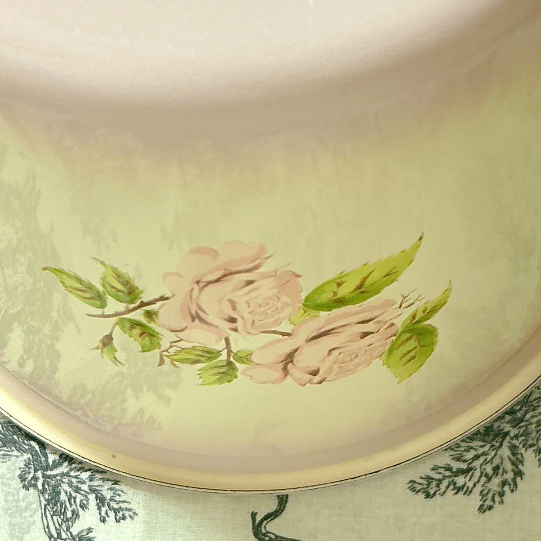 イマン ダイアナローズ蓋付ミニバケツ imane ホーロー薔薇雑貨ローズ マニー