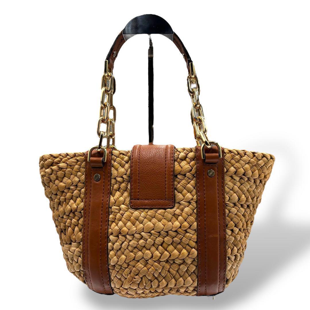 【美品】マイケルコース　カゴバッグ　チェーン　金具　ガンチーニ　手提げ　肩掛け