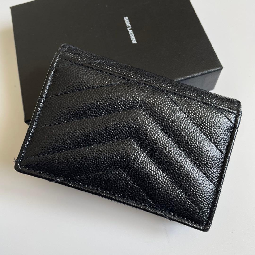 【極美品】サンローラン 名刺入れ カードケース モノグラム 黒 596323