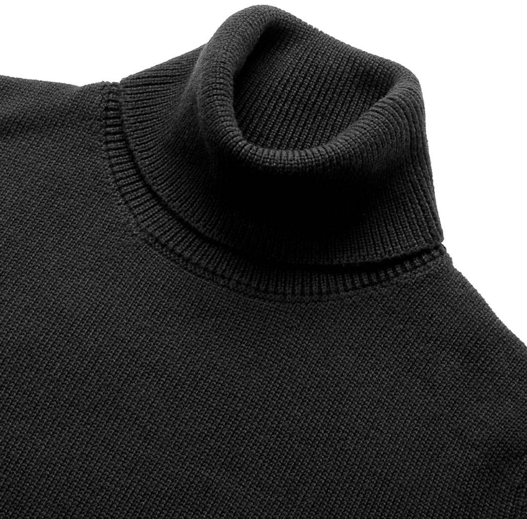 BAFY メリノウールミドルゲージタートルネックエクストラファインメリノウール