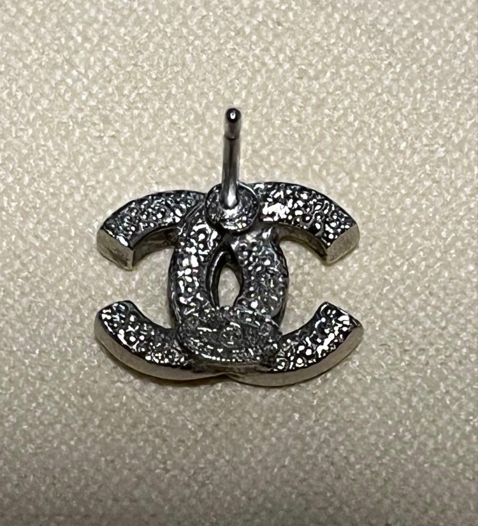 正規品 シャネル ピアス 片耳 ココマーク シルバー F20V ラインストーン