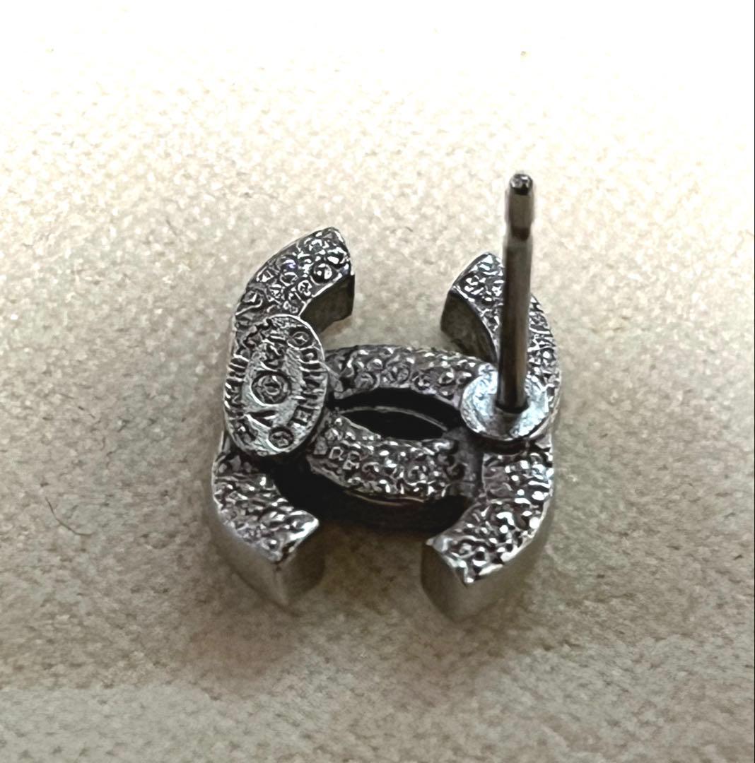 正規品 シャネル ピアス 片耳 ココマーク シルバー F20V ラインストーン