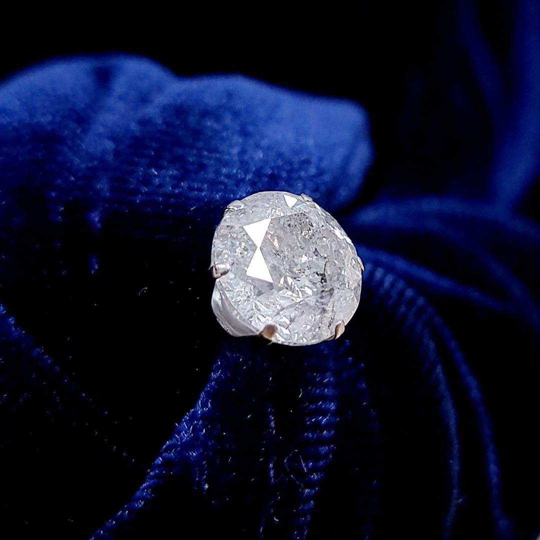 超激安！大粒！ 2ct ダイヤモンド プラチナ 6本爪 一粒 ピアス 鑑別書付