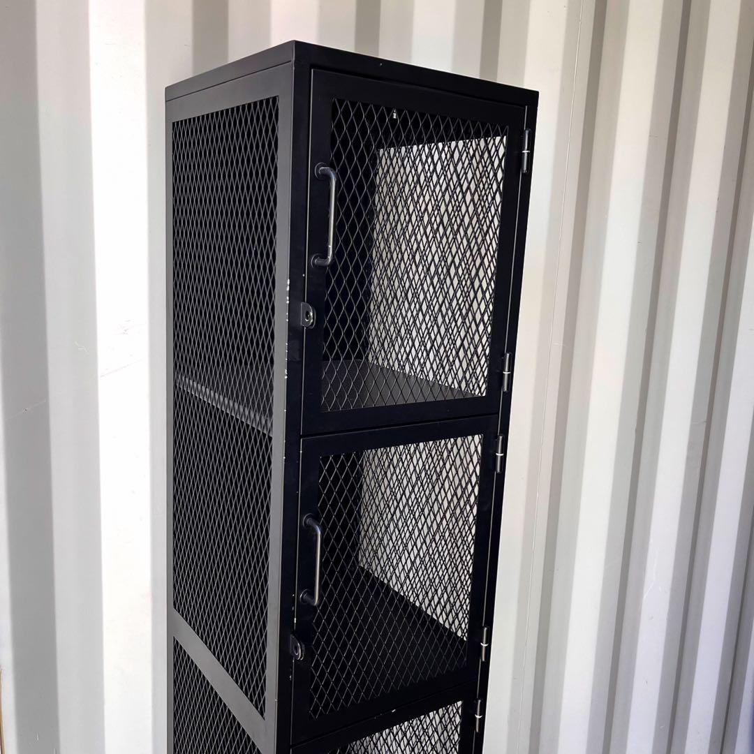 取付無料！ジャーナルスタンダードファニチャー ブラックスチール4段ロッカー