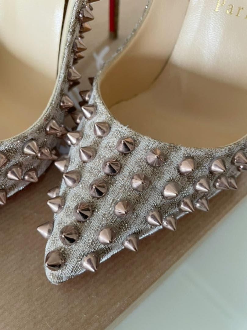 ルブタン⭐︎パンプス スパイク　ゴールド35,5