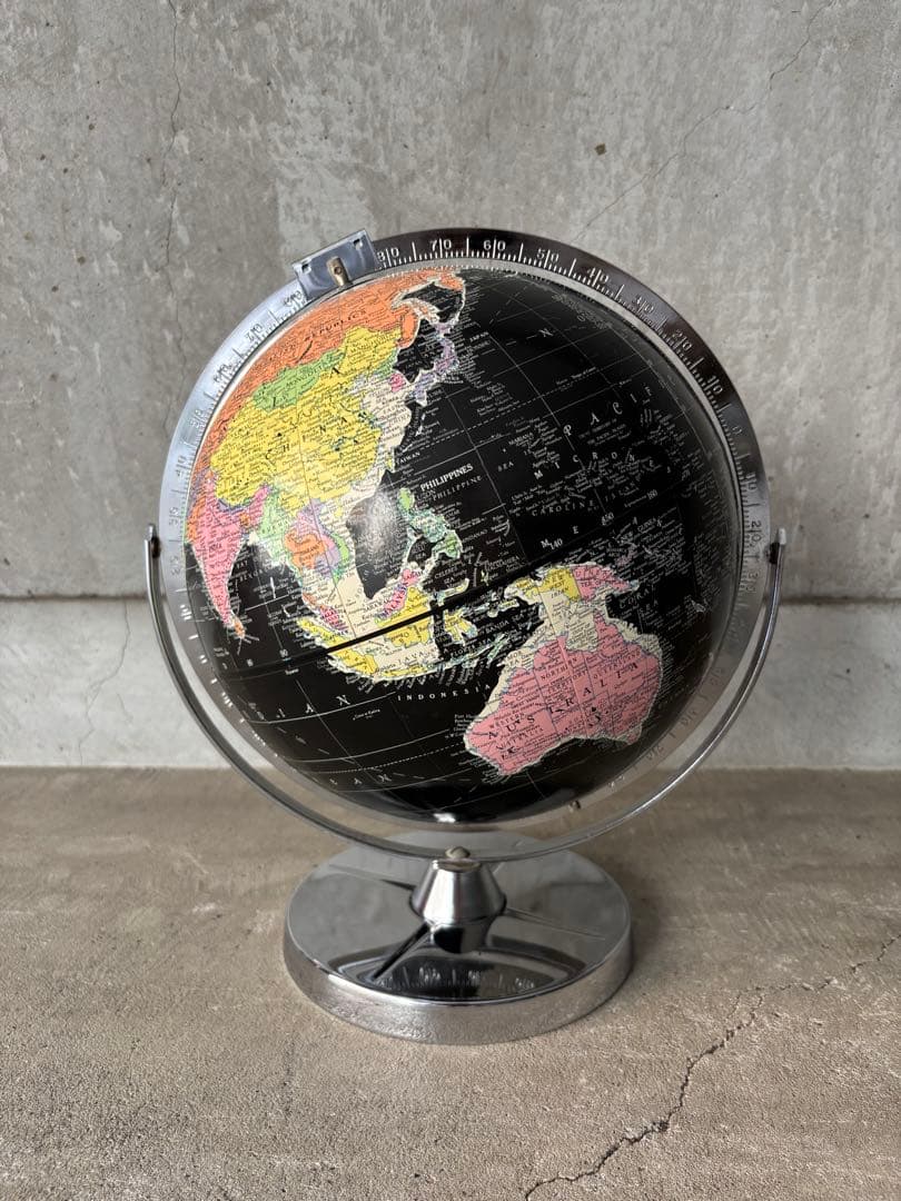 60s 70s 地球儀 黒 ブラックオーシャン REPLOGLE社 ヴィンテージ