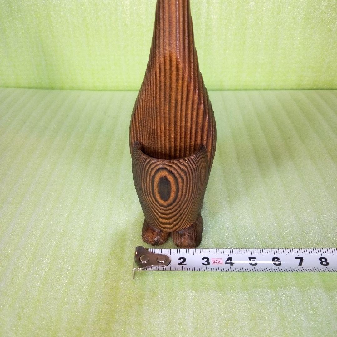 木製　猫型爪楊枝入れ　つまようじ立て　フィギュア　オブジェ　レア　希少