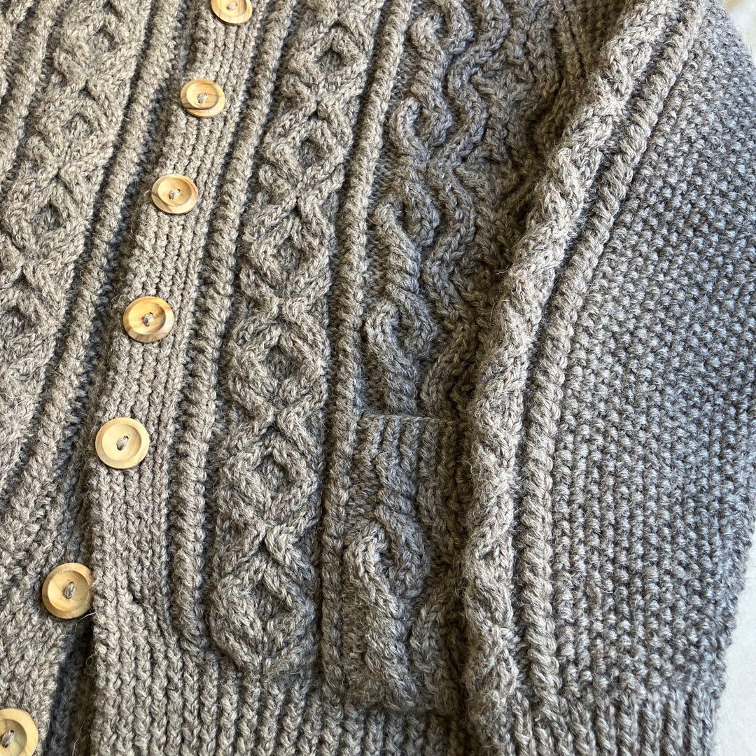 インバーアラン 3A カーディガン スコットランド製 ハンドニット