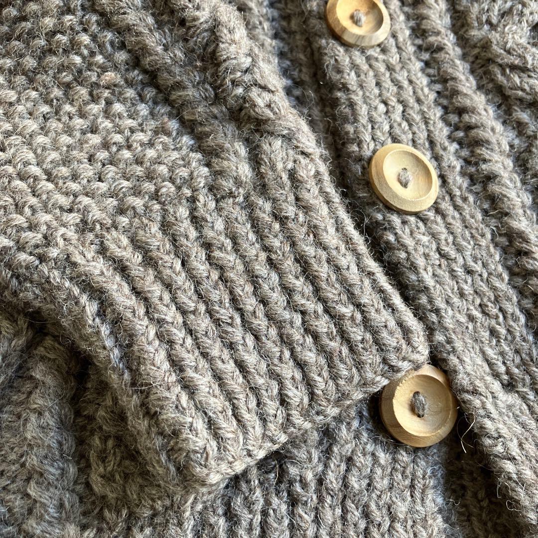 インバーアラン 3A カーディガン スコットランド製 ハンドニット