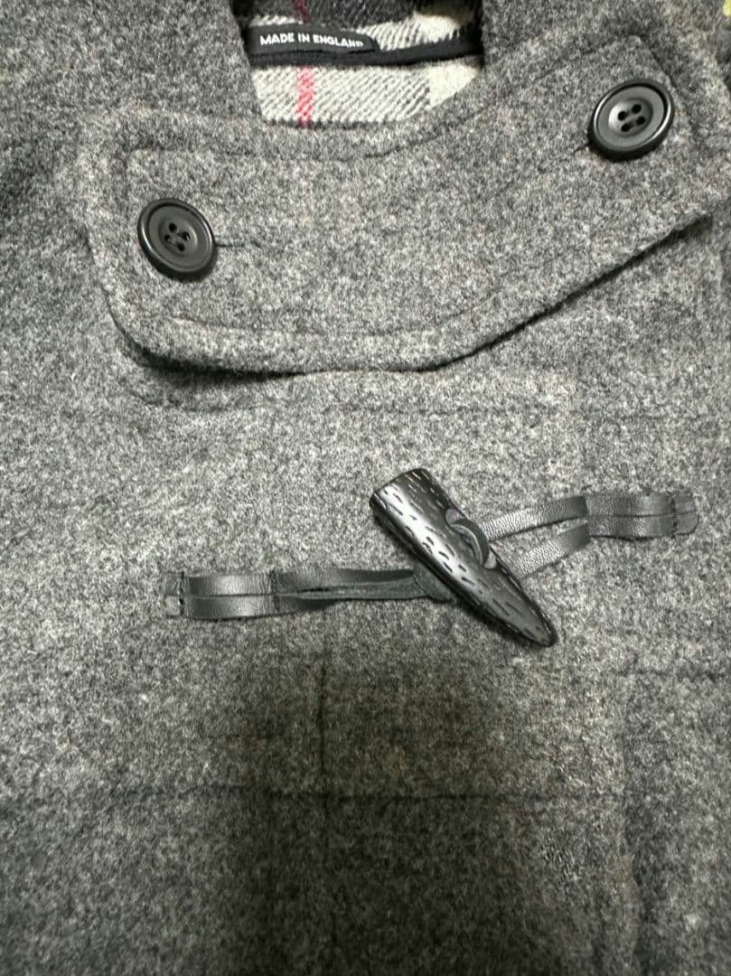 BURBERRY バーバリー ダッフルコート グレー ノバチェック ウール