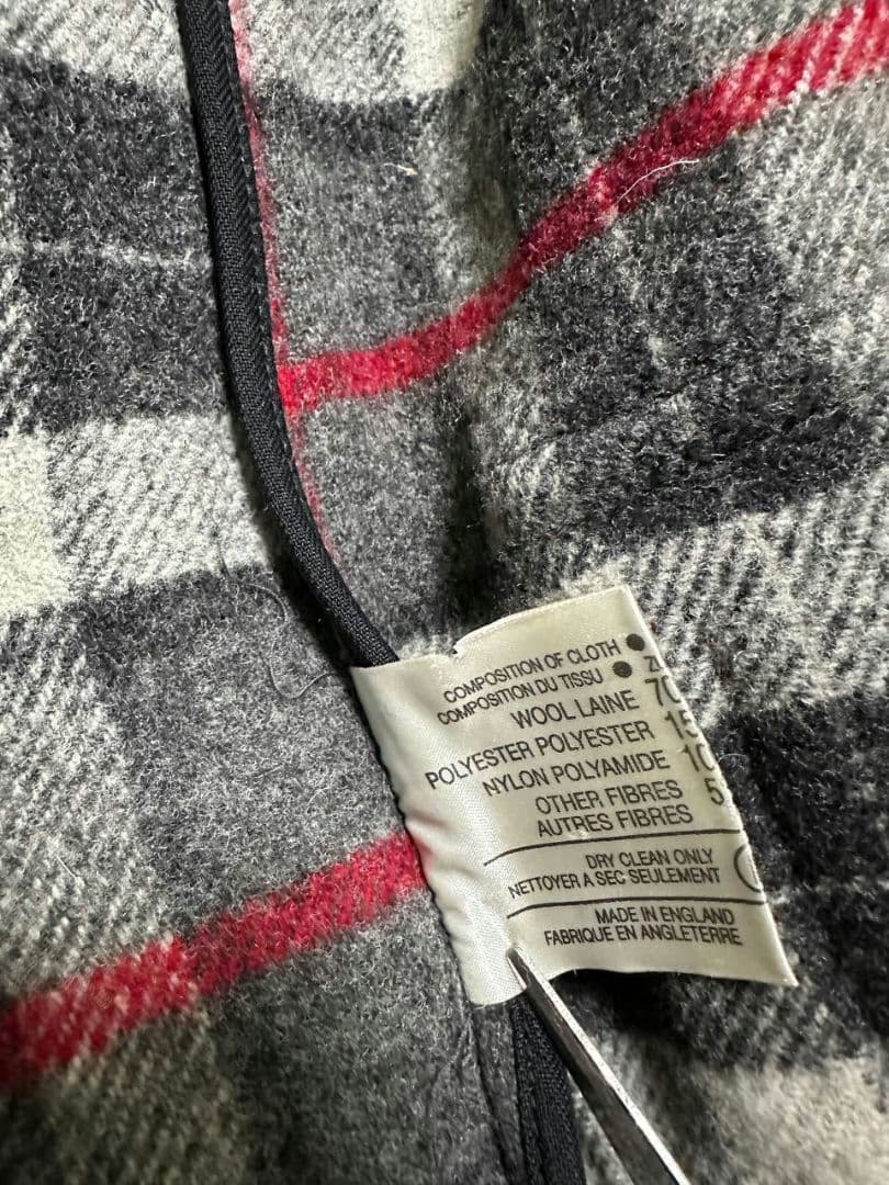 BURBERRY バーバリー ダッフルコート グレー ノバチェック ウール