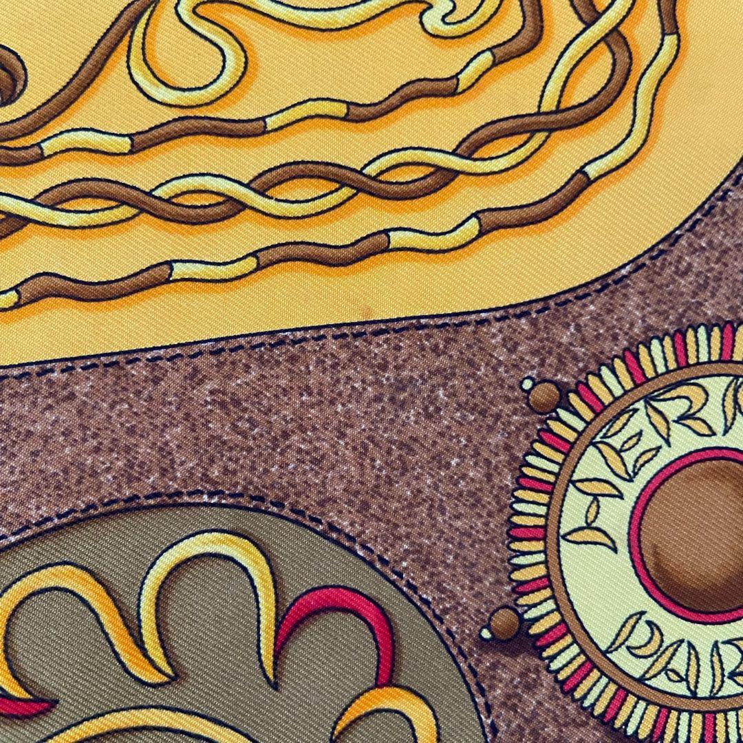 美品　HERMES Festival柄　スカーフ　馬具　シルク　ニット　カシミヤ